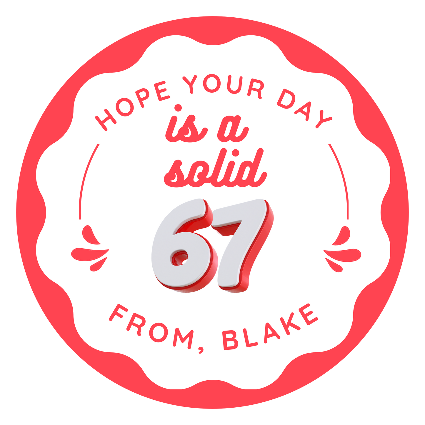 6-7 Personalized Valentine's Day Stickers