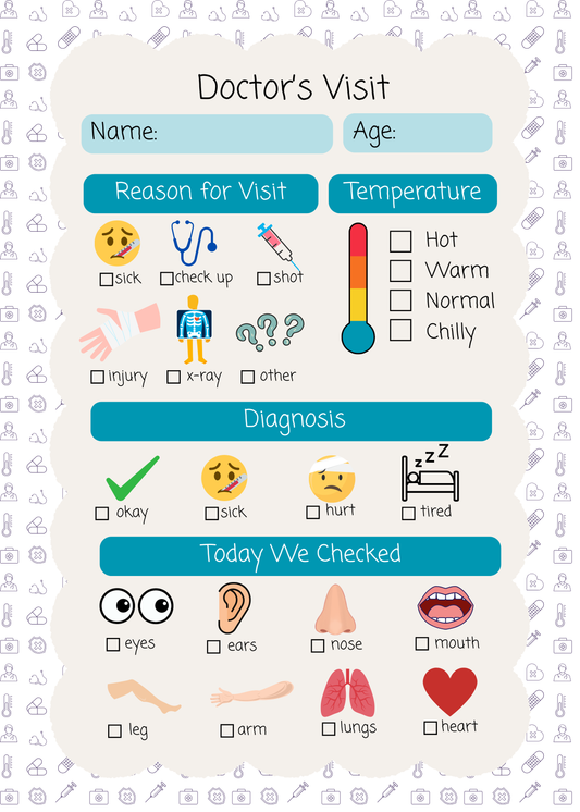 Pretend Play Doctors Notepad